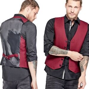 NWT G by GUESS Russell Button Front Mens Vest